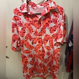 UNDER ARMOUR POLO PLAY-OFF golf shirt Floral Large LG Short Sleeve